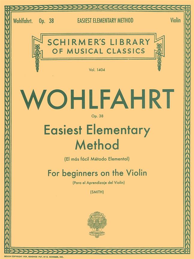 Wohlfahrt Easiest Elementary Method for Beginners Op. 38