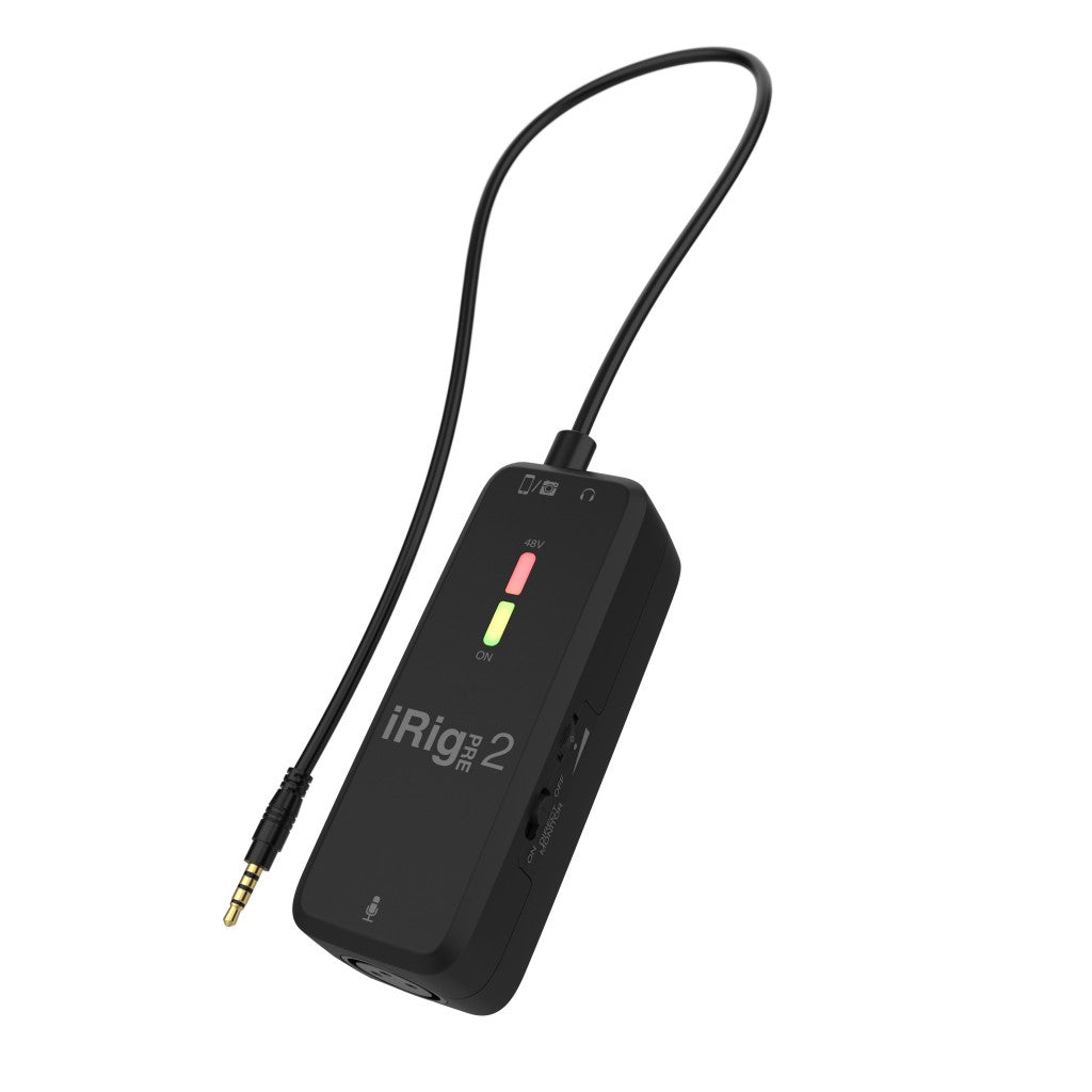 IK Multimedia iRig Pre 2 - XLR Microphone Interface for iPhone, iPad, Android and DSLR camera