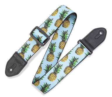 Levy's, Fruit Salad, 2" Print Guitar Strap On Polyester                                                                                                                                                                                                                                                                                                                                 Color Available: Blue and Yellow, Green and Navy