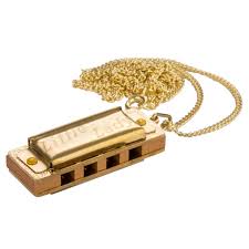 Hohner Little Lady 4-hole Gold-plated Mini Harmonica, Necklace Type