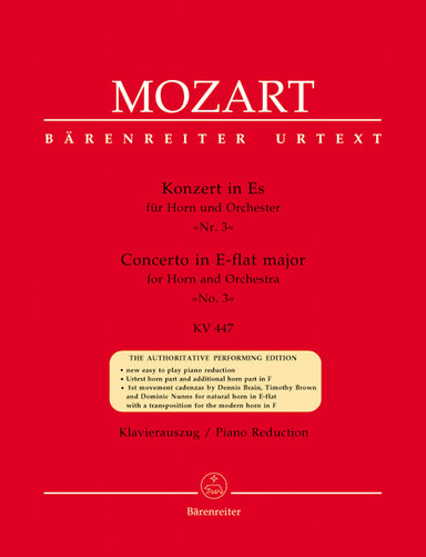 Mozart Concerto for Horn and Orchestra no. 3 in E-flat major K. 447