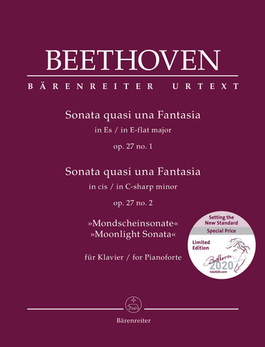 Beethoven Sonata quasi una Fantasia for Pianoforte in E-flat major op. 27 no. 1 / Sonata quasi una Fantasia for Pianoforte in C-sharp minor op. 27 no. 2 "Moonlight Sonata"