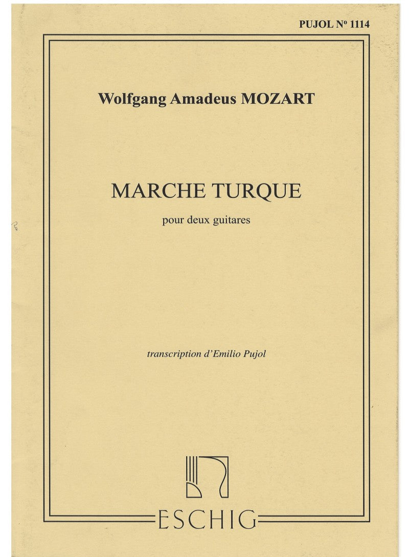 Mozart: Marche Turque (Pujol 1114) (2 Guitars)