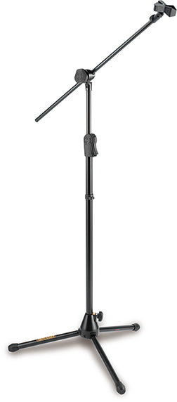 HERCULES EZ CLUTCH TRIPOD MICROPHONE STAND W/2 IN 1 HIDEAWAY BOOM