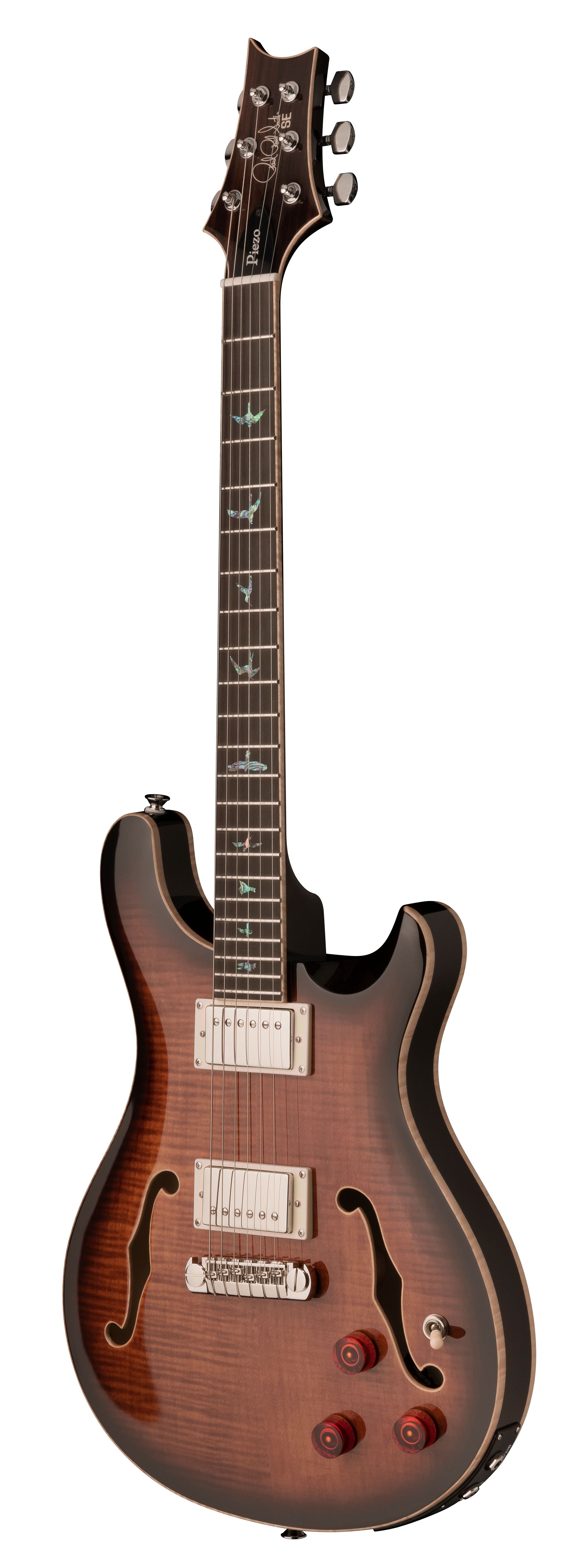 PRS SE Hollowbody II Piezo Electric Guitar (Black Gold Burst)