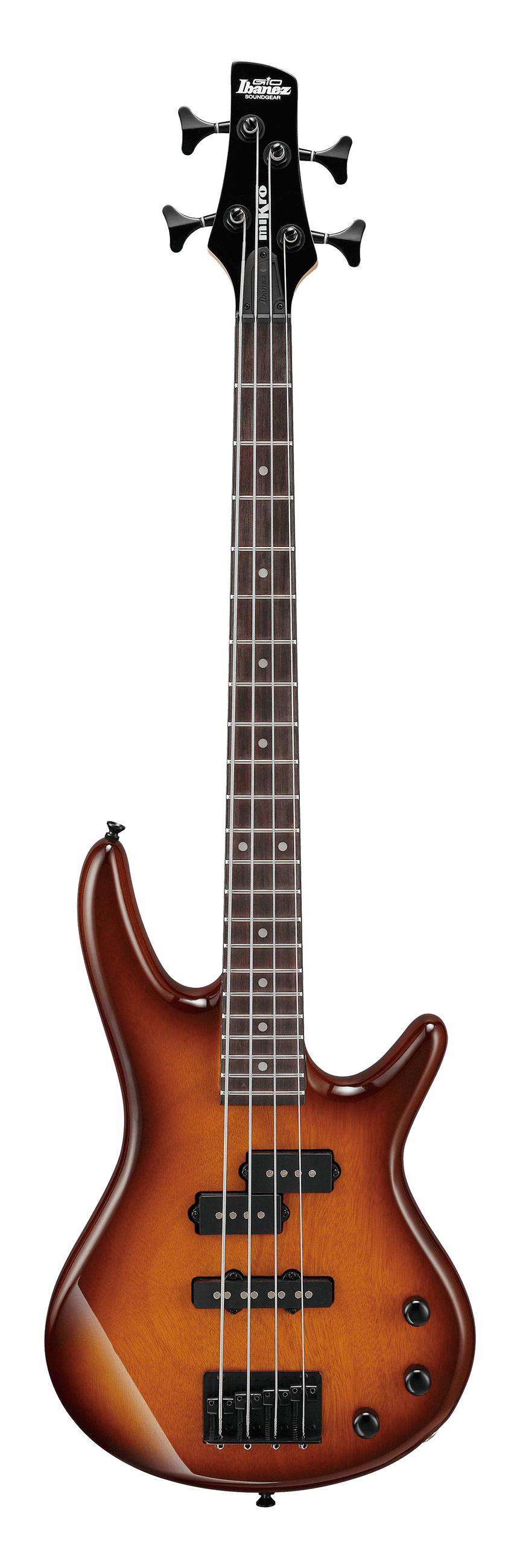 IBANEZ GIO Series miKro GSRM20B compact Electric Bass Guitar, 4-String (BS : Brown Sunburst)