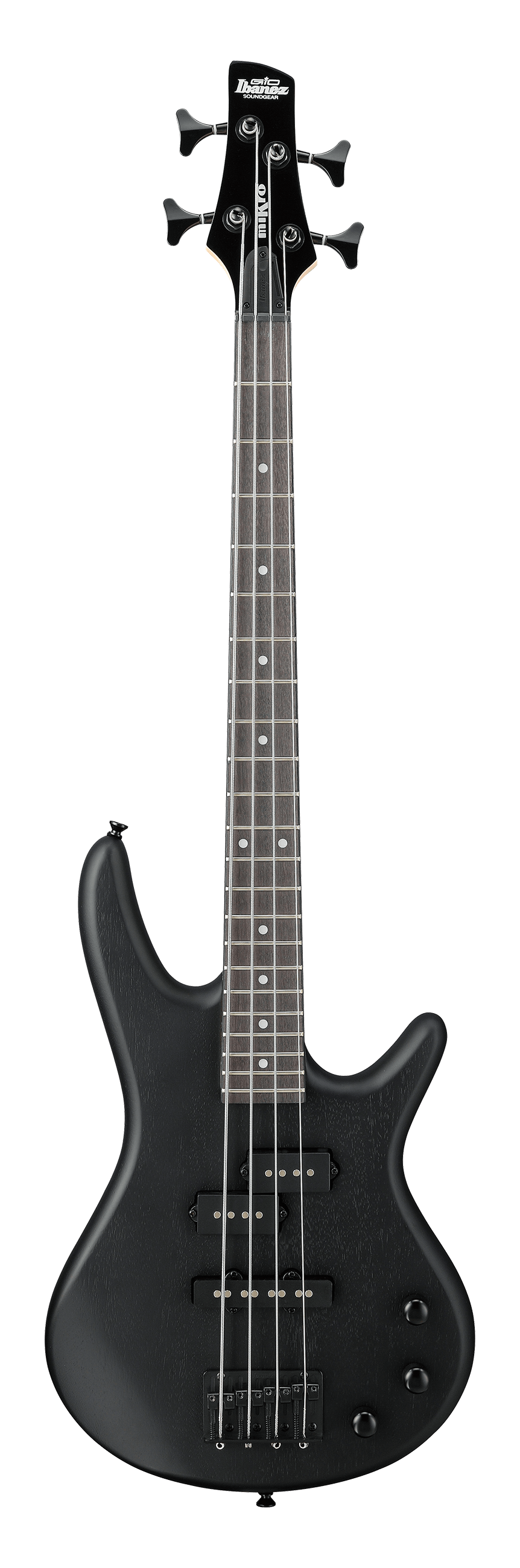 IBANEZ GIO Series miKro GSRM20B compact Electric Bass Guitar, 4-String (WK : Weathered Black)