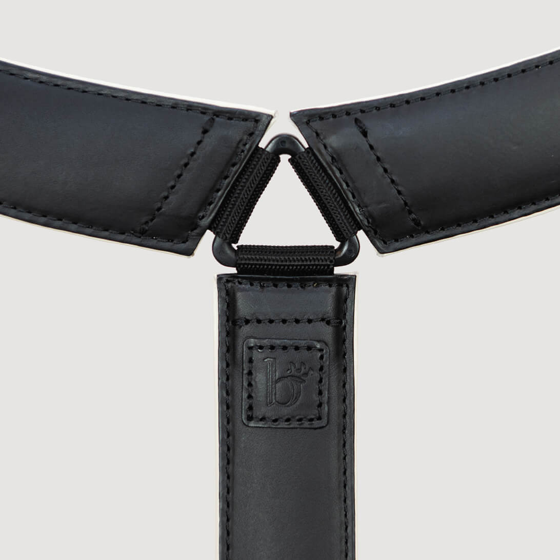 Breathtaking Lithe Premium Ⅱ Black Saxophone Leather Strap