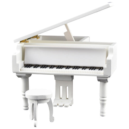 木製鋼琴音樂盒~白色