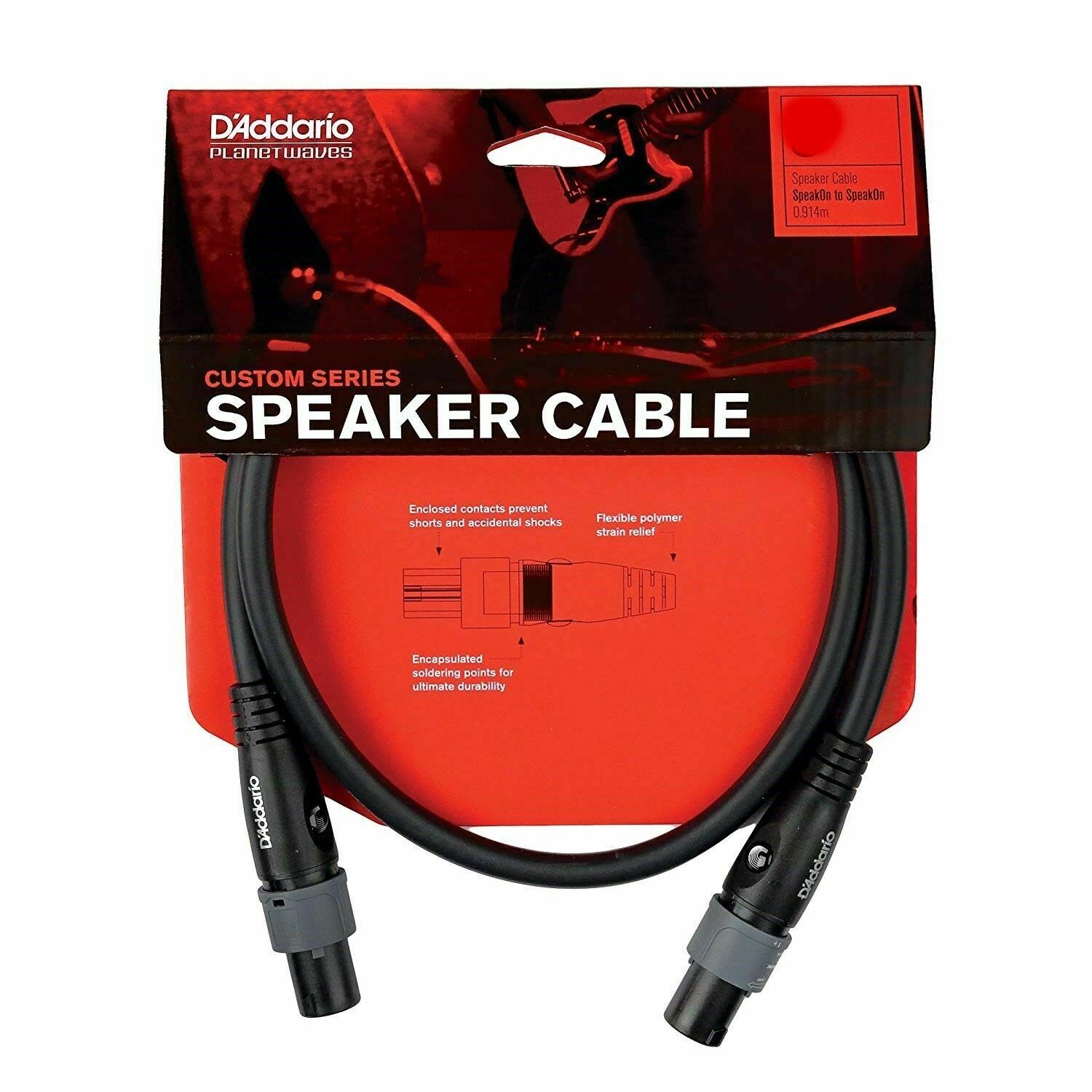 D'Addario Planet Waves SpeakOn Speaker Cable PW-SO05/10 Custom Series (5, 10 feet)