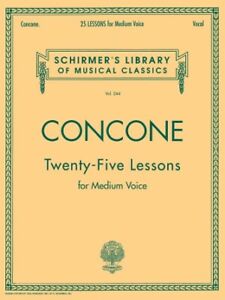 Joseph Concone: 25 Lessons, Op. 10  for Medium Voice