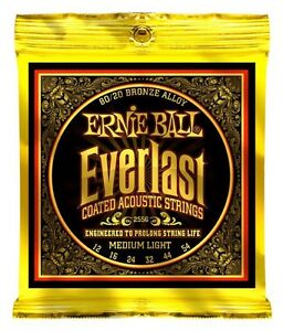 Ernie Ball, 2556, Everlast Acoustic 80/20 Bronze Medium, Guitar Strings