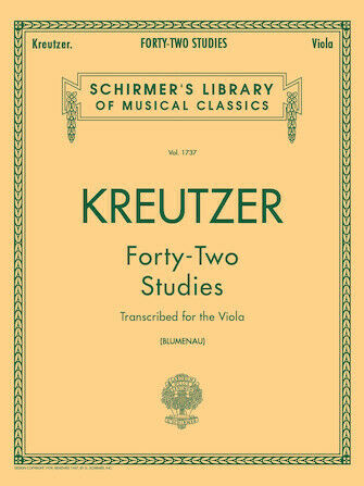Rodolphe Kreutzer: 42 Studies Transcribed for the Viola
