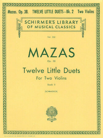 Jacques F. Mazas: 12 Little Duets, Op. 38 - Book 2