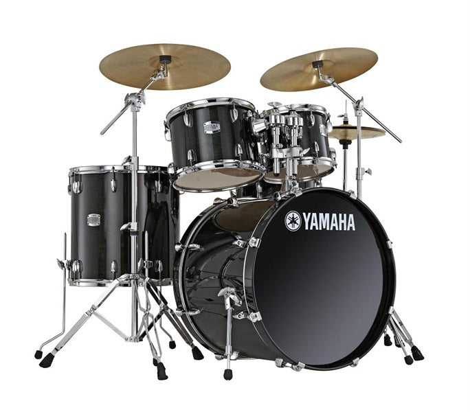 YAMAHA Stage Custom Birch 5pcs Drum Set w/ Hardware, Raven Black