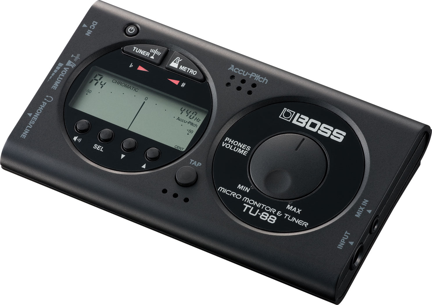 BOSS TU-88 Micro Monitor & Tuner (Black) 調音器
