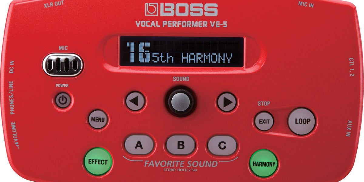 BOSS VE-5 Vocal Performer (Red) 人聲效果器 — Tom Lee Music