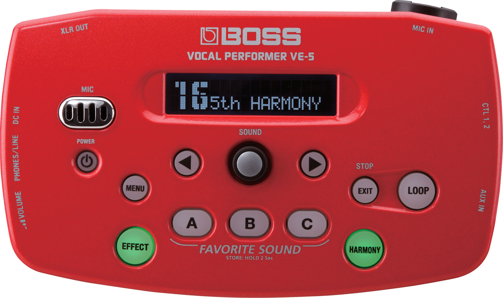 BOSS VE-5 Vocal Performer (Red) 人聲效果器