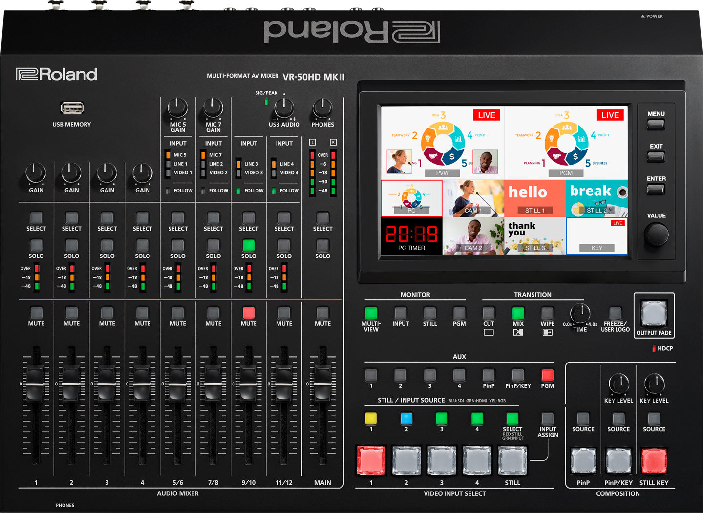 Roland VR-50HD MK II Multi-Format AV Mixer