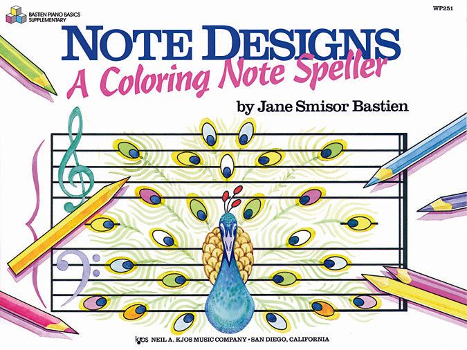 Bastien Note Designs: A Coloring Note Speller