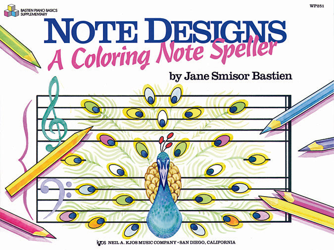 Bastien Note Designs: A Coloring Note Speller